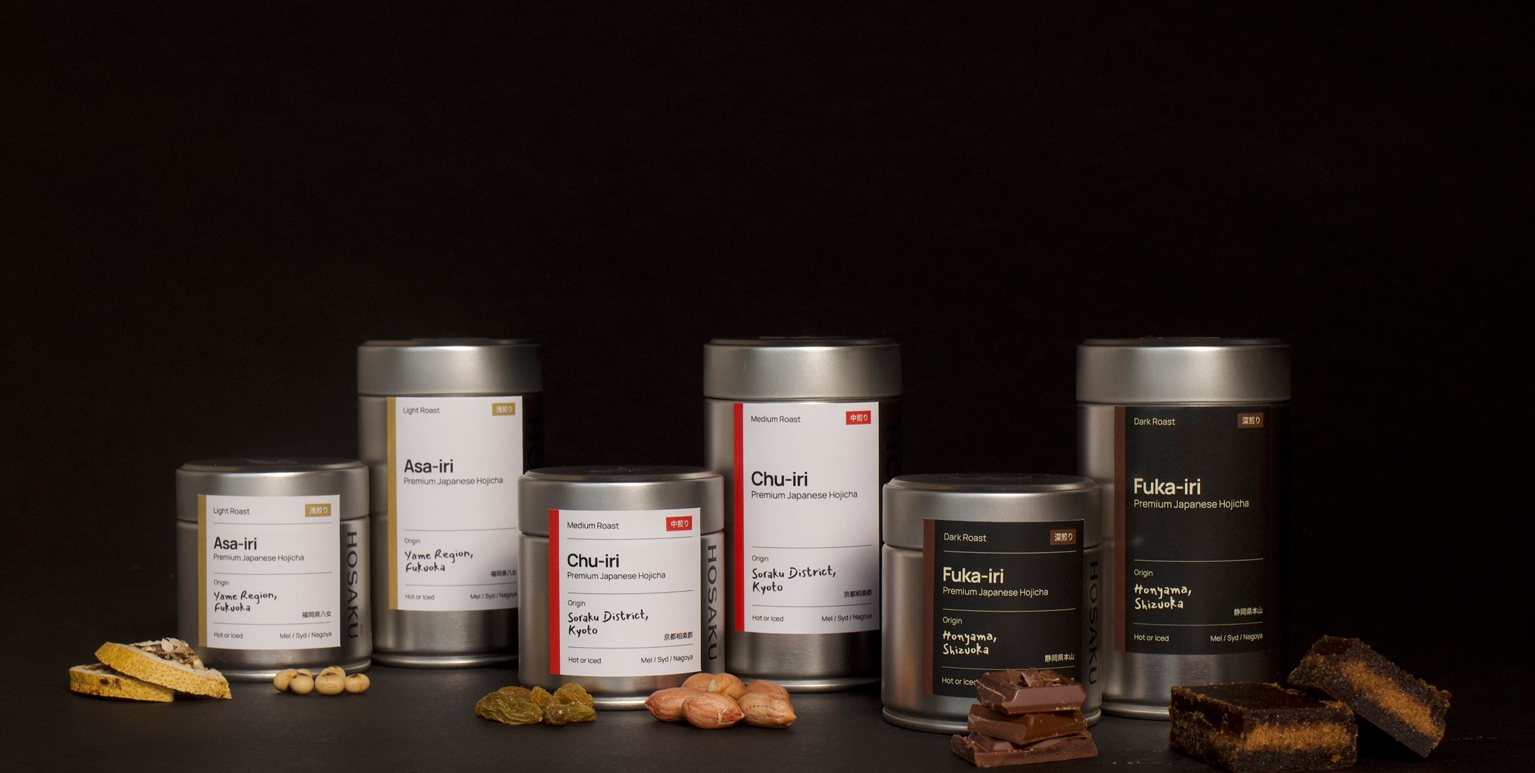 hosaku hojicha product range